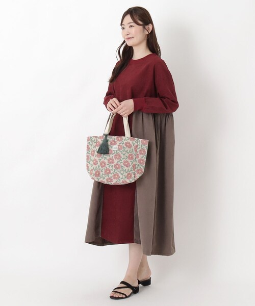 one'sterrace(ワンズテラス)の「FH ジャカードトートバッグ イラハリカ(トートバッグ・レディース・ダークブラウン系8/アイボリー系8・99)」の12枚目の写真