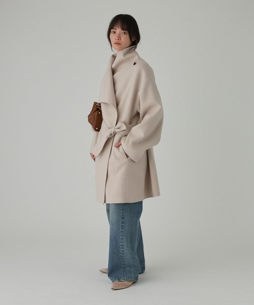 BABYLONE(バビロン)の「リバーミドルニュアンスコート(ステンカラーコート・レディース・ブラウン/ベージュ・36inch/34inch)」の10枚目の写真