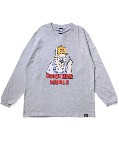 RIVER SIDE CULTURE(リバーサイドカルチャー)の「RSC×BROTHER MERLE / F〇CK おじいちゃん LS T-SHIRT(M4)(Tシャツ/カットソー・メンズ・ホワイト/ブラック/グレー・LARGE/MEDIUM/X-LARGE)」の3枚目の写真