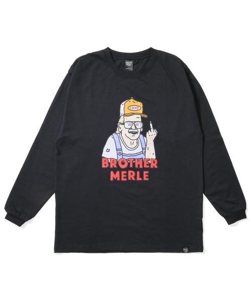 RIVER SIDE CULTURE(リバーサイドカルチャー)の「RSC×BROTHER MERLE / F〇CK おじいちゃん LS T-SHIRT(M4)(Tシャツ/カットソー・メンズ・ホワイト/ブラック/グレー・LARGE/MEDIUM/X-LARGE)」の2枚目の写真