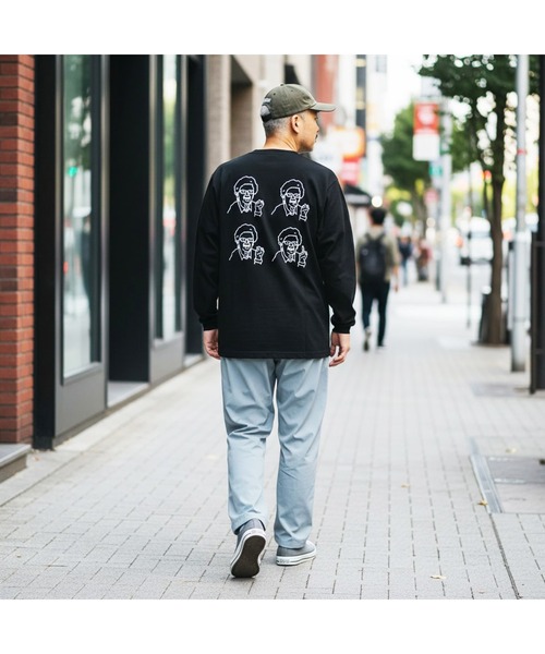 RIVER SIDE CULTURE(リバーサイドカルチャー)の「RSC×BROTHER MERLE / F〇CK おじいちゃん LS T-SHIRT(M4)(Tシャツ/カットソー・メンズ・ホワイト/ブラック/グレー・LARGE/MEDIUM/X-LARGE)」の4枚目の写真