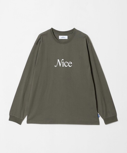NICE WEATHER（ナイスウェザー）の「＜NICE WEATHER＞NICE ロゴ ロング スリーブTシャツ（Tシャツ/カットソー・メンズ・ブラック/パープル/ホワイト/ダークグレー・L/XS/M/S）」の3枚目の写真