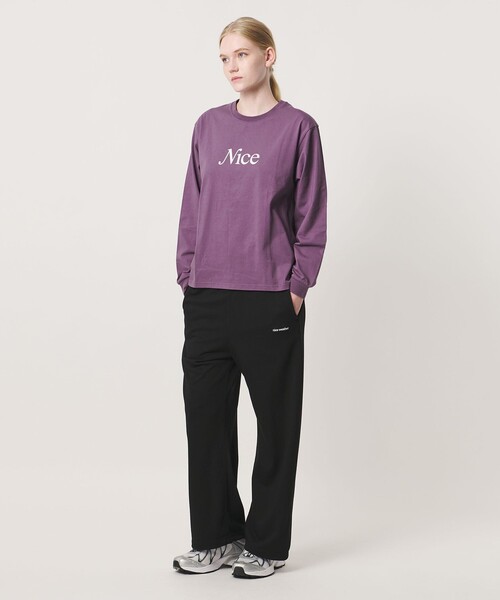 NICE WEATHER（ナイスウェザー）の「＜NICE WEATHER＞NICE ロゴ ロング スリーブTシャツ（Tシャツ/カットソー・メンズ・ブラック/パープル/ホワイト/ダークグレー・L/XS/M/S）」の6枚目の写真