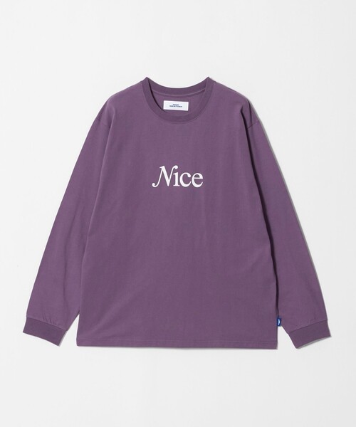 NICE WEATHER（ナイスウェザー）の「＜NICE WEATHER＞NICE ロゴ ロング スリーブTシャツ（Tシャツ/カットソー・メンズ・ブラック/パープル/ホワイト/ダークグレー・L/XS/M/S）」の16枚目の写真