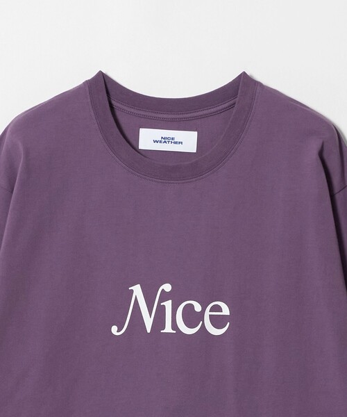 NICE WEATHER（ナイスウェザー）の「＜NICE WEATHER＞NICE ロゴ ロング スリーブTシャツ（Tシャツ/カットソー・メンズ・ブラック/パープル/ホワイト/ダークグレー・L/XS/M/S）」の17枚目の写真