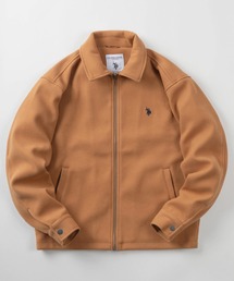 U.S. POLO ASSN.（ユーエスポロアッスン）の「【80】【U.S. POLO ASSN./ユーエスポロアッスン】 襟付き メルトン ジップブルゾン/ライトメルトン/ワンポイント刺繍/トラッド/プレッピー/ユニセックス/レディース/メンズ（ブルゾン）」