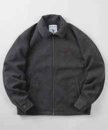 【80】【U.S. POLO ASSN./ユーエスポロアッスン】 襟付き メルトン ジップブルゾン/ライトメルトン/ワンポイント刺繍/トラッド/プレッピー/ユニセックス/レディース/メンズ