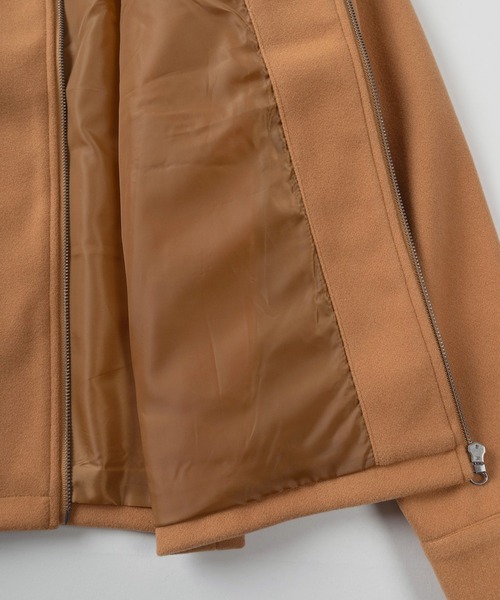 U.S. POLO ASSN.(ユーエスポロアッスン)の「【80】【U.S. POLO ASSN/ユー.エス. ポロアッスン】 襟付き メルトン ジップブルゾン/ライトメルトン/ワンポイント刺繍/トラッド/プレッピー/ユニセックス/レディース/メンズ(ブルゾン・メンズ・ネイビー/アイボリー/キャメル/チャコールグレー/ブラック・L/M)」の12枚目の写真