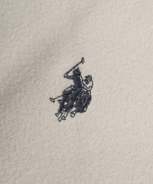 U.S. POLO ASSN.(ユーエスポロアッスン)の「【80】【U.S. POLO ASSN/ユー.エス. ポロアッスン】 襟付き メルトン ジップブルゾン/ライトメルトン/ワンポイント刺繍/トラッド/プレッピー/ユニセックス/レディース/メンズ(ブルゾン・メンズ・ネイビー/アイボリー/キャメル/チャコールグレー/ブラック・L/M)」の17枚目の写真