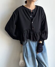 【WEB限定】 前後2wayカットジョーゼット裾フリルブラウス