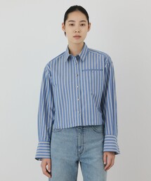 ストライプショートシャツ