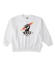 NOBOUND（ノーバウンド） トレーナー メンズ スウェット ビッグシルエット 雷 ライトニングイラスト ロゴ プリント スウェットシャツ スエット プルオーバー トップス レディース ユニセックス