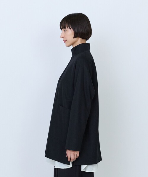 LOISIR(ロワズィール)の「エステルコットンカットソーハーフジップチュニック(Tシャツ/カットソー・レディース・チャコールグレー/チェック・FREE)」の9枚目の写真