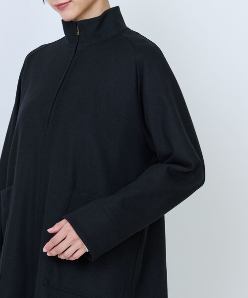 LOISIR(ロワズィール)の「エステルコットンカットソーハーフジップチュニック(Tシャツ/カットソー・レディース・チャコールグレー/チェック・FREE)」の13枚目の写真