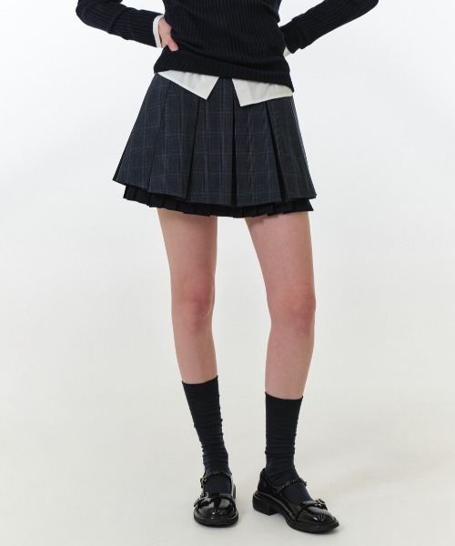 GRVRGROVE(グローブ)の「FAE CHECK PLEATS SKIRT(スカート・レディース・チェック・MEDIUM/SMALL)」の1枚目の写真