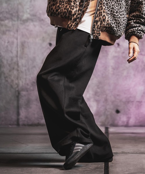 GLIMCLAP（グリムクラップ）の「mp15499-Wool-Blend Flannel Wide-Baggy Pants バギーパンツ(212-051-gla-cg)（その他パンツ・メンズ・ブラック/ブラウン/グレイッシュベージュ/チャコールグレー・S/L/M）」の7枚目の写真