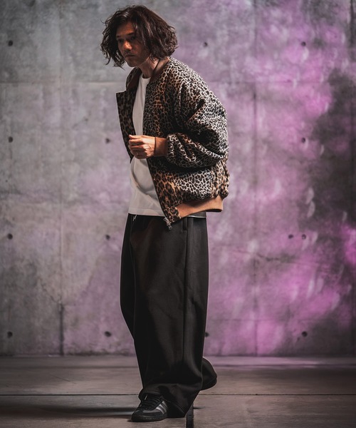 GLIMCLAP（グリムクラップ）の「mp15499-Wool-Blend Flannel Wide-Baggy Pants バギーパンツ(212-051-gla-cg)（その他パンツ・メンズ・ブラック/ブラウン/グレイッシュベージュ/チャコールグレー・S/L/M）」の8枚目の写真