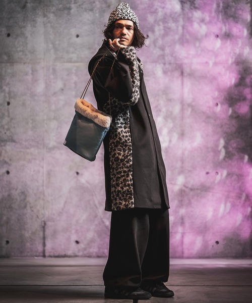 GLIMCLAP（グリムクラップ）の「mp15499-Wool-Blend Flannel Wide-Baggy Pants バギーパンツ(212-051-gla-cg)（その他パンツ・メンズ・ブラック/ブラウン/グレイッシュベージュ/チャコールグレー・S/L/M）」の10枚目の写真