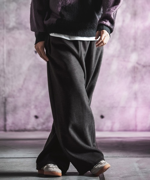GLIMCLAP（グリムクラップ）の「mp15499-Wool-Blend Flannel Wide-Baggy Pants バギーパンツ(212-051-gla-cg)（その他パンツ・メンズ・ブラック/ブラウン/グレイッシュベージュ/チャコールグレー・S/L/M）」の13枚目の写真