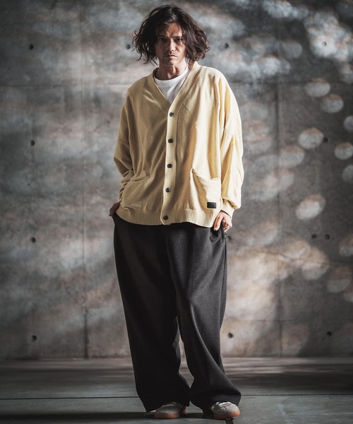 GLIMCLAP（グリムクラップ）の「mp15499-Wool-Blend Flannel Wide-Baggy Pants バギーパンツ(212-051-gla-cg)（その他パンツ・メンズ・ブラック/ブラウン/グレイッシュベージュ/チャコールグレー・S/L/M）」の14枚目の写真