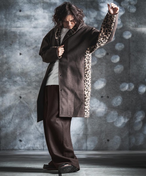 GLIMCLAP（グリムクラップ）の「mp15499-Wool-Blend Flannel Wide-Baggy Pants バギーパンツ(212-051-gla-cg)（その他パンツ・メンズ・ブラック/ブラウン/グレイッシュベージュ/チャコールグレー・S/L/M）」の22枚目の写真