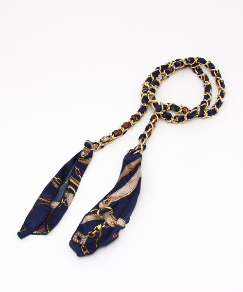 VENCEEXCHANGE（ヴァンスエクスチェンジ）の「サテンチェーンベルト        （ベルト・レディース・ホワイト/ブルー/レッド・FREE）」の2枚目の写真