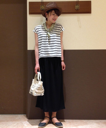 ikka | ボーダーアンサンブルワンピース(ワンピース)