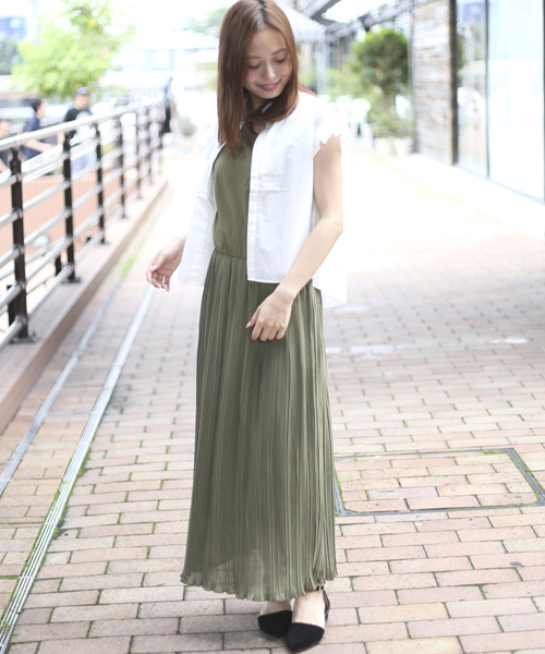 Denime（ドゥニーム）の「タイプライターノースリーブシャツ（シャツ/ブラウス・レディース・ネイビー/ホワイト・FREE）」の6枚目の写真