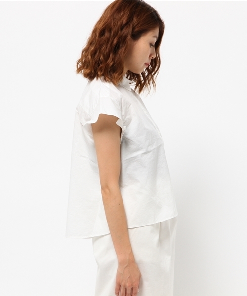 Denime（ドゥニーム）の「タイプライターノースリーブシャツ（シャツ/ブラウス・レディース・ネイビー/ホワイト・FREE）」の7枚目の写真