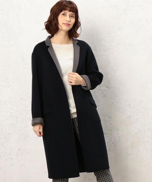 ☆美品☆ グリーンレーベルリラクシング　チェスターコート　36　ネイビー ☆美品☆ グリーンレーベルリラクシング チェスターコート 36