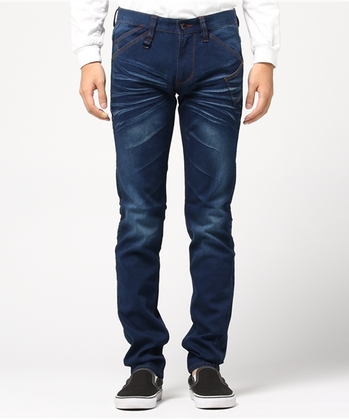 NICOLE CLUB FOR MEN(ニコルクラブフォーメン)の「『Safari1月号掲載 』切り替えストレッチデニム(デニムパンツ・メンズ・インディゴブルー/その他1/ホワイト/その他2・LARGE/MEDIUM/SMALL/X-LARGE)」の12枚目の写真