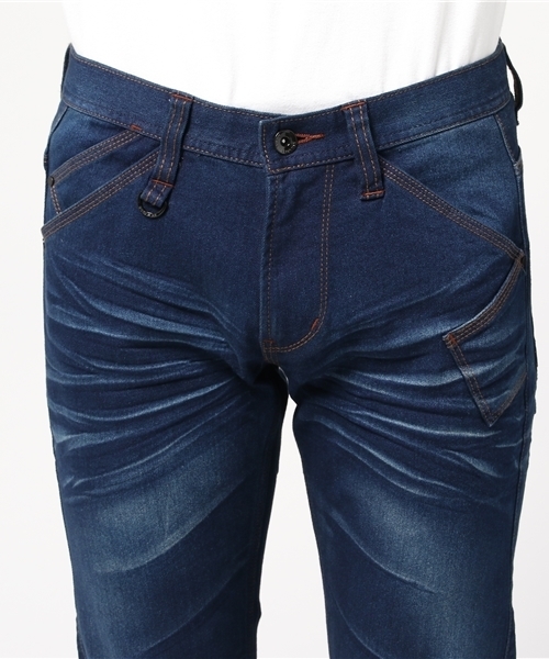 NICOLE CLUB FOR MEN(ニコルクラブフォーメン)の「『Safari1月号掲載 』切り替えストレッチデニム(デニムパンツ・メンズ・インディゴブルー/その他1/ホワイト/その他2・LARGE/MEDIUM/SMALL/X-LARGE)」の13枚目の写真