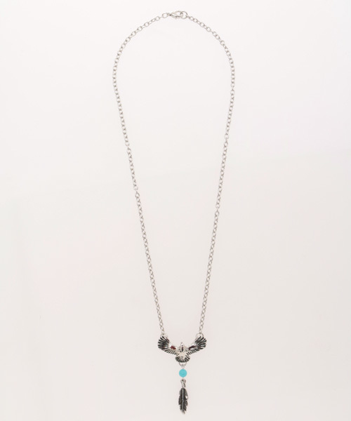 チャイハネ（チャイハネ）の「【チャイハネ】メタルイーグルMEN'Sネックレス（ネックレス・メンズ・ブラック/ターコイズブルー・FREE）」の6枚目の写真