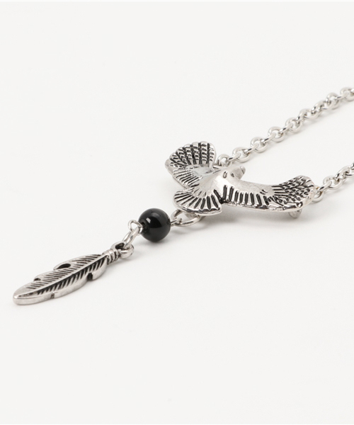 チャイハネ（チャイハネ）の「【チャイハネ】メタルイーグルMEN'Sネックレス（ネックレス・メンズ・ブラック/ターコイズブルー・FREE）」の3枚目の写真