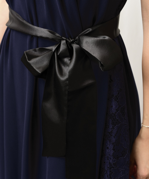 INTERPLANET WINGS（インタープラネットウィング）の「スタンドカラービジュ－付きAラインドレス（ドレス・レディース・ミント/ネイビー/オレンジ/ボルドー/グリーン/ベージュ・FREE）」の13枚目の写真