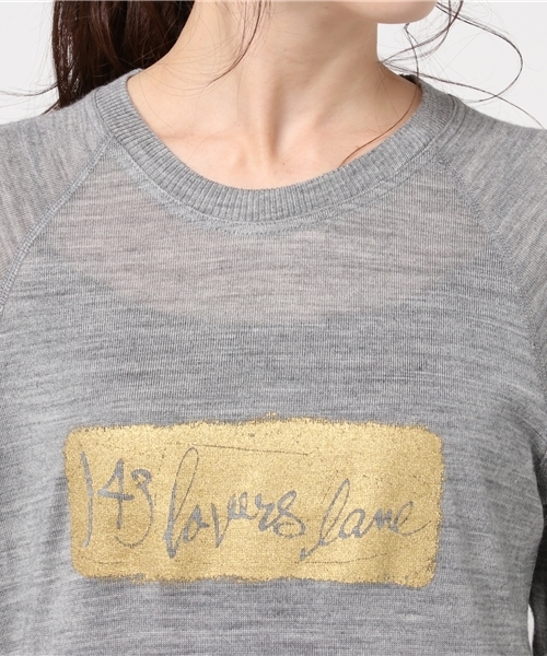 Audition(オーディション)の「M0548 ロゴ抜きボックス フィールソフトプルオーバー(Tシャツ/カットソー・レディース・オフホワイト/杢グレー/チャコール・MEDIUM)」の8枚目の写真