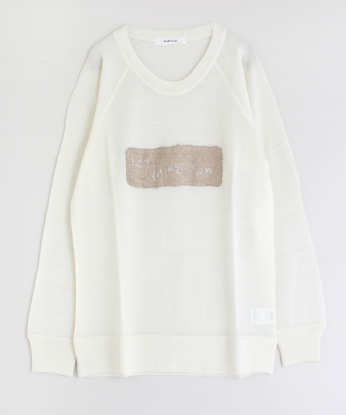 Audition(オーディション)の「M0548 ロゴ抜きボックス フィールソフトプルオーバー(Tシャツ/カットソー・レディース・オフホワイト/杢グレー/チャコール・MEDIUM)」の16枚目の写真