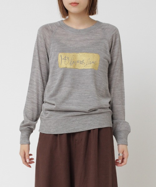 Audition(オーディション)の「M0548 ロゴ抜きボックス フィールソフトプルオーバー(Tシャツ/カットソー・レディース・オフホワイト/杢グレー/チャコール・MEDIUM)」の15枚目の写真
