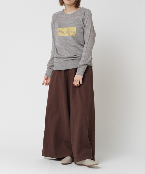 Audition(オーディション)の「M0548 ロゴ抜きボックス フィールソフトプルオーバー(Tシャツ/カットソー・レディース・オフホワイト/杢グレー/チャコール・MEDIUM)」の13枚目の写真