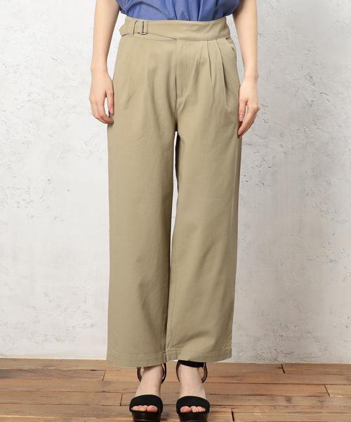 green label relaxing（グリーンレーベルリラクシング）の「STD GLR COVERT ワイド パンツ ◆（その他パンツ・レディース・ベージュ・40/36/38）」の3枚目の写真