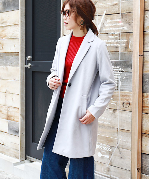 Fashion Letter(ファッションレター)の「ベーシックチェスターコート(チェスターコート)」|ライトグレー