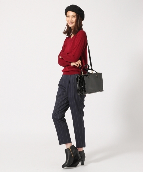 GLOBAL WORK（グローバルワーク）の「TRテーパードパンツガラ/758067（その他パンツ・レディース・グレー系その他/ネイビー・LARGE/MEDIUM/SMALL）」の4枚目の写真