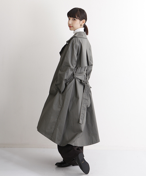 MERLOT（メルロー）の「コットンツイルドレストレンチコート655-9527（トレンチコート・レディース・ベージュ/カーキ/ネイビー・FREE）」の16枚目の写真