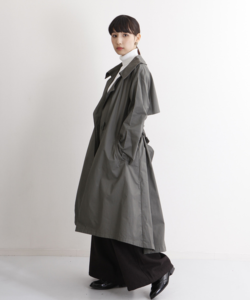 MERLOT（メルロー）の「コットンツイルドレストレンチコート655-9527（トレンチコート・レディース・ベージュ/カーキ/ネイビー・FREE）」の17枚目の写真