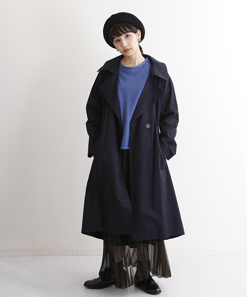 MERLOT（メルロー）の「コットンツイルドレストレンチコート655-9527（トレンチコート・レディース・ベージュ/カーキ/ネイビー・FREE）」の18枚目の写真