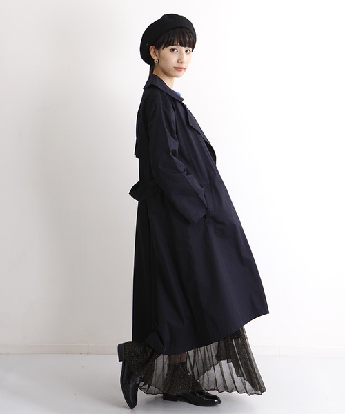 MERLOT（メルロー）の「コットンツイルドレストレンチコート655-9527（トレンチコート・レディース・ベージュ/カーキ/ネイビー・FREE）」の19枚目の写真