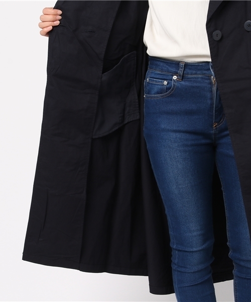 MERLOT（メルロー）の「コットンツイルドレストレンチコート655-9527（トレンチコート・レディース・ベージュ/カーキ/ネイビー・FREE）」の6枚目の写真