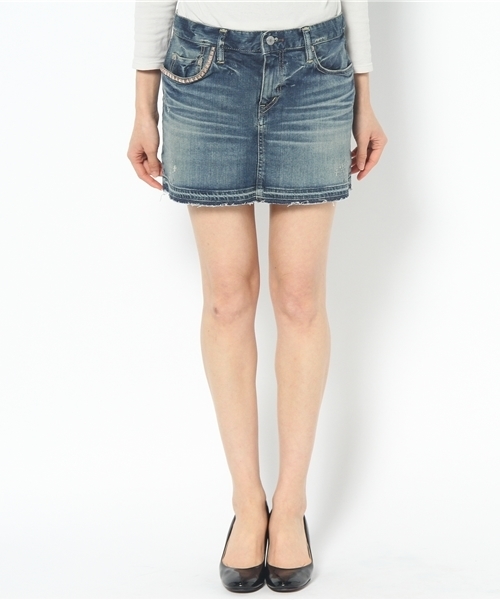 HYSTERIC GLAMOUR(ヒステリックグラマー)の「SP加工SデニムミニSK(デニムスカート・レディース・インディゴブルー・X-SMALL/SMALL/MEDIUM)」の2枚目の写真