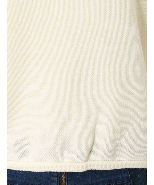 fifth（フィフス）の「ラッフルスリーブニットプルオーバー（ニット/セーター・レディース・ホワイト/ブラック・MEDIUM）」の6枚目の写真