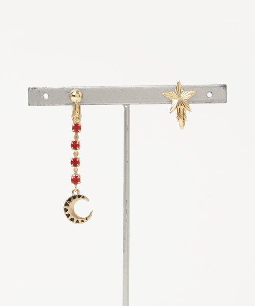 チャイハネ（チャイハネ）の「【チャイハネ】バースデーカラー月星アシンメトリーイヤリング（イヤリング・レディース・その他1/その他2/その他3/その他4/その他5/その他6/その他7/その他8/その他9/その他10/その他11/その他12・FREE）」の2枚目の写真